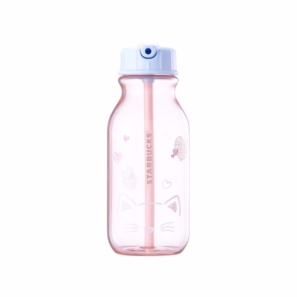 NEW Starbucks Korea Valentine 2018 Pink Cat Bottle